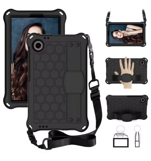 Capa Galaxy Tab A11 - Alça e Suporte Preto