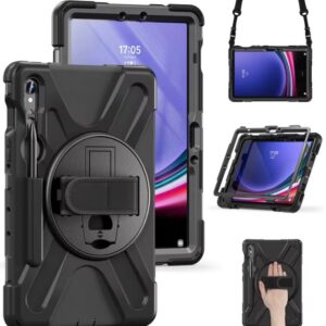 Capa Samsung Tab S10+ – 360 Graus Rotação e Alça