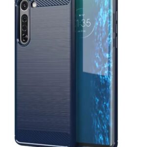 Capa Moto G8 Power – TPU Fibra de Carbono Azul