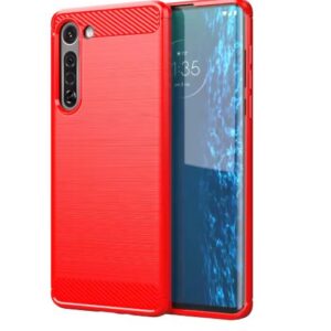 Capa Moto G8 Power – TPU Fibra de Carbono Vermelho