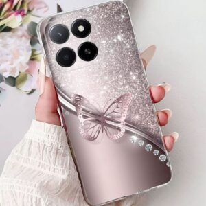 Capa Honor X5b Plus – Borboleta Dourada