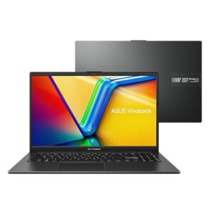 Notebook ASUS VivoBook Go 15, AMD RYZEN 5 7520U, 8GB, 256GB SSD, KeepOS, Tela 15,6″ FHD, Mixed Black – E1504FA-NJ731
