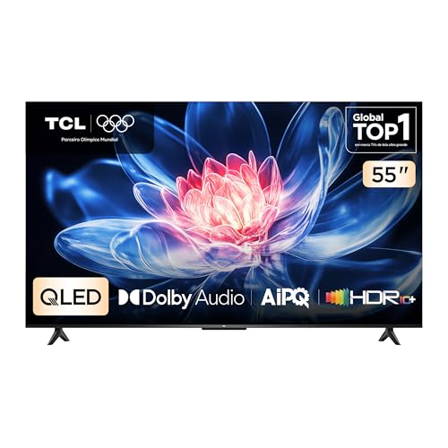 Smart TV TCL 55 Polegadas QLED 4K T6C WiFi Bluetooth Google TV Tela HVA e HDR10+ 55T6C