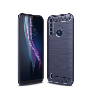 Capinha Celular Motorola One Fusion – TPU Escovado Azul