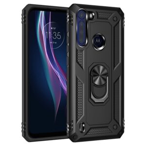 Capinha Celular Motorola One Fusion – Anel de Suporte Preto