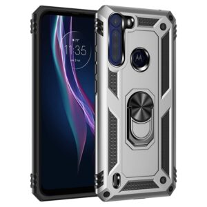 Capinha Celular Motorola One Fusion – Anel de Suporte Prata