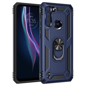 Capinha Celular Motorola One Fusion – Anel de Suporte Azul