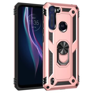 Capinha Celular Motorola One Fusion – Anel de Suporte Rosê