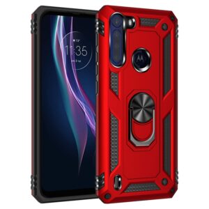 Capinha Celular Motorola One Fusion – Anel de Suporte Vermelho