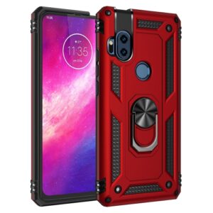 Capa Motorola One Hyper com Anel de Suporte Vermelho