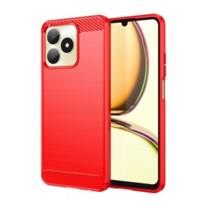 Capa Realme Note 50 – TPU Escovado Vermelho