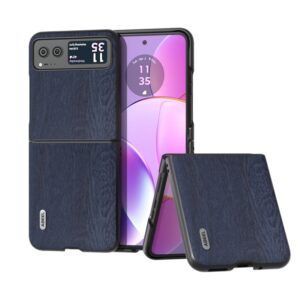 Capa Motorola Razr 40 – Textura Madeira Azul