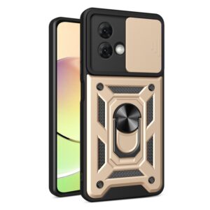 Capa Motorola Moto G84 – Protetor Câmera e Suporte Dourado