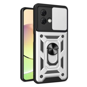 Capa Motorola Moto G84 – Protetor Câmera e Suporte Prata