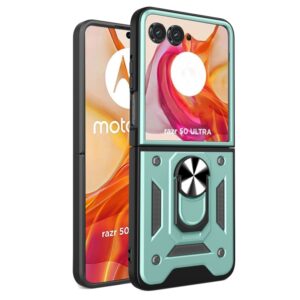 Capa com Anel Magnético para Motorola Razr 50 ULTRA – Verde