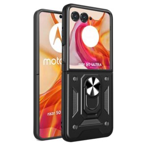 Capa com Anel Magnético para Motorola Razr 50 ULTRA – Preto