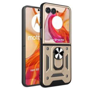 Capa com Anel Magnético para Motorola Razr 50 ULTRA – Dourado