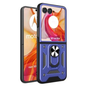 Capa com Anel Magnético para Motorola Razr 50 ULTRA – Azul