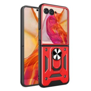 Capinha Motorola Razr 50 – Anel de Suporte Vermelho