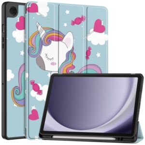 Capa Samsung Galaxy Tab A9+ – Flip Unicórnio