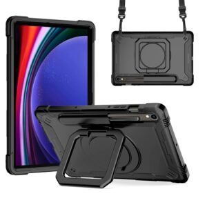 Capa Samsung Tab S9 FE – Antichoque com Alça Preto