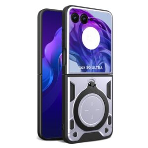 Capinha com Suporte para Motorola Razr 50 ULTRA – Prata