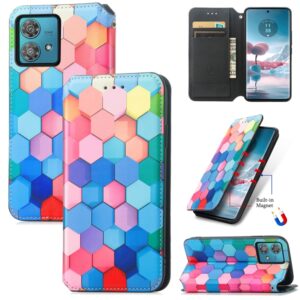 Capa Motorola Edge 40 NEO – Flip Hexágono