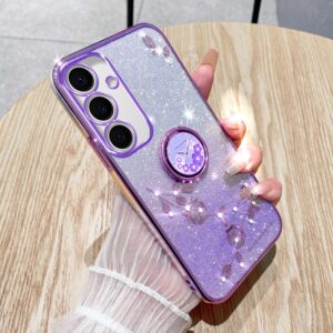 Capa Galaxy S24 FE – Glitter com Anel de Suporte