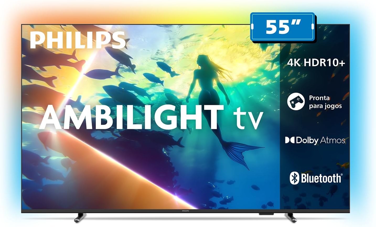 PHILIPS, Smart TV Ambilight 55" 4K